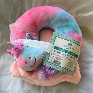 Kid’s Throw & Neck Pillow Set, NWT